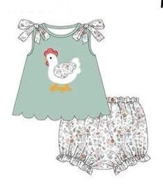 Farm Chicken Bloomer Set