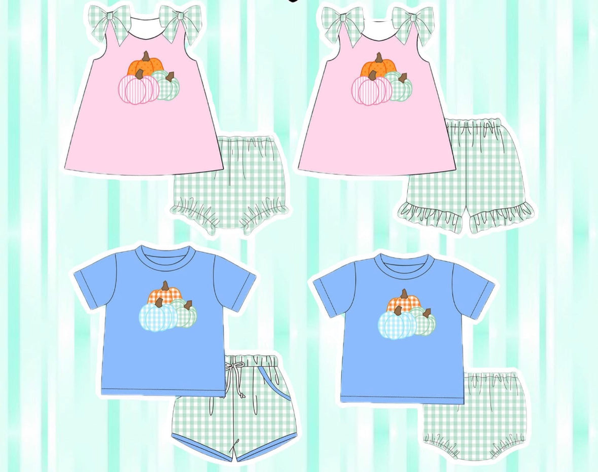 Plaid & Patchy Pumpkin Sibling Collection