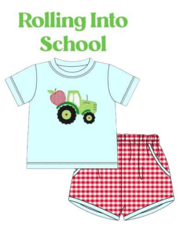 Rolling Into School Boy Short Set