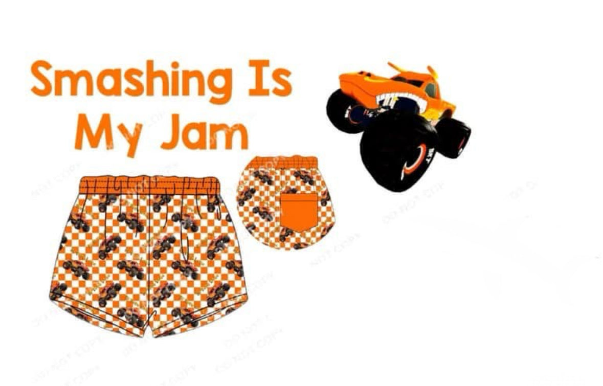 Smashing Is My Jam Swim Trunks