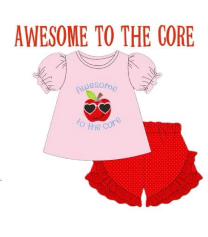 Awesome To The Core Girl Short Set
