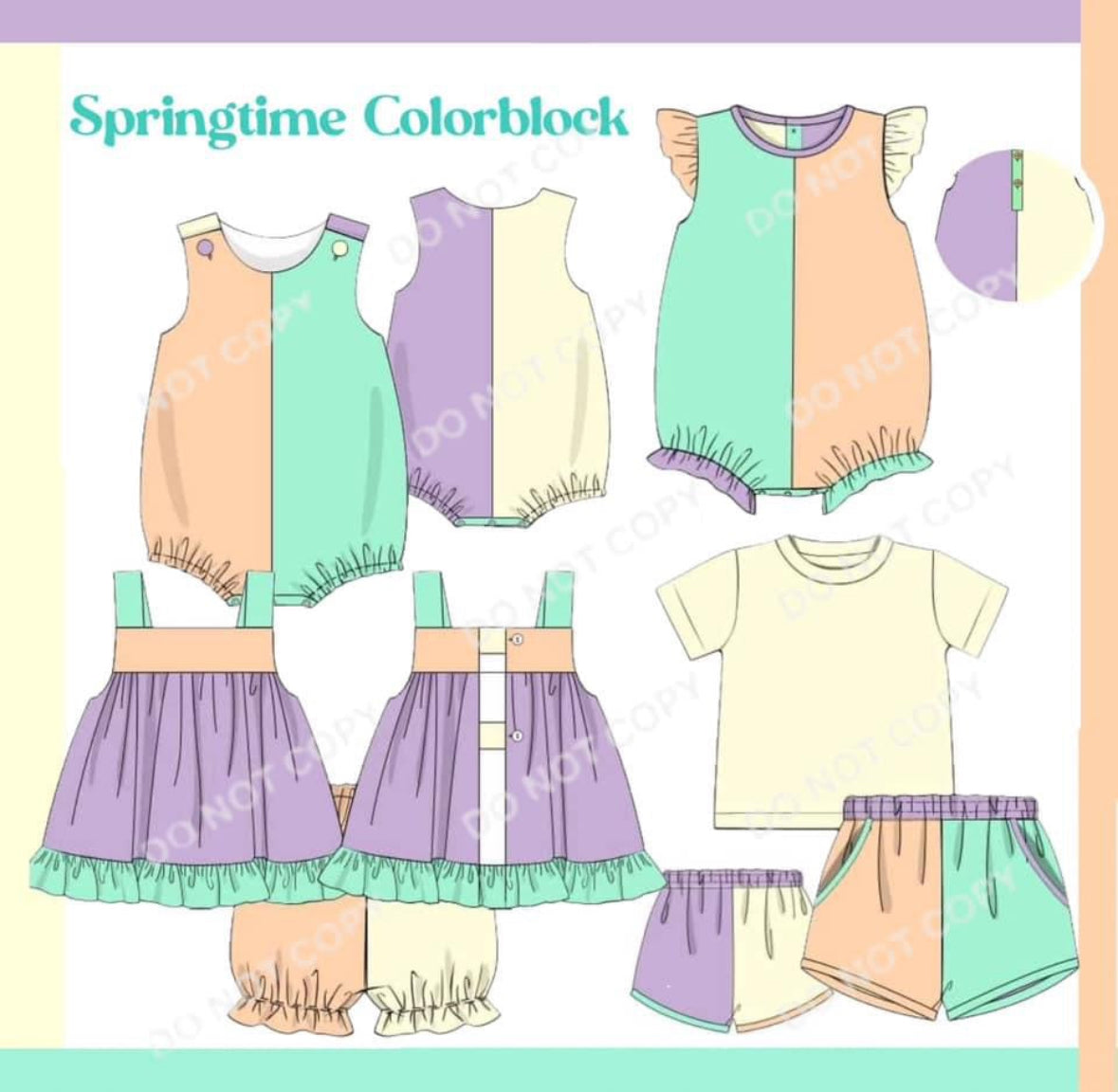 Springtime Colorblock Sibling Collection