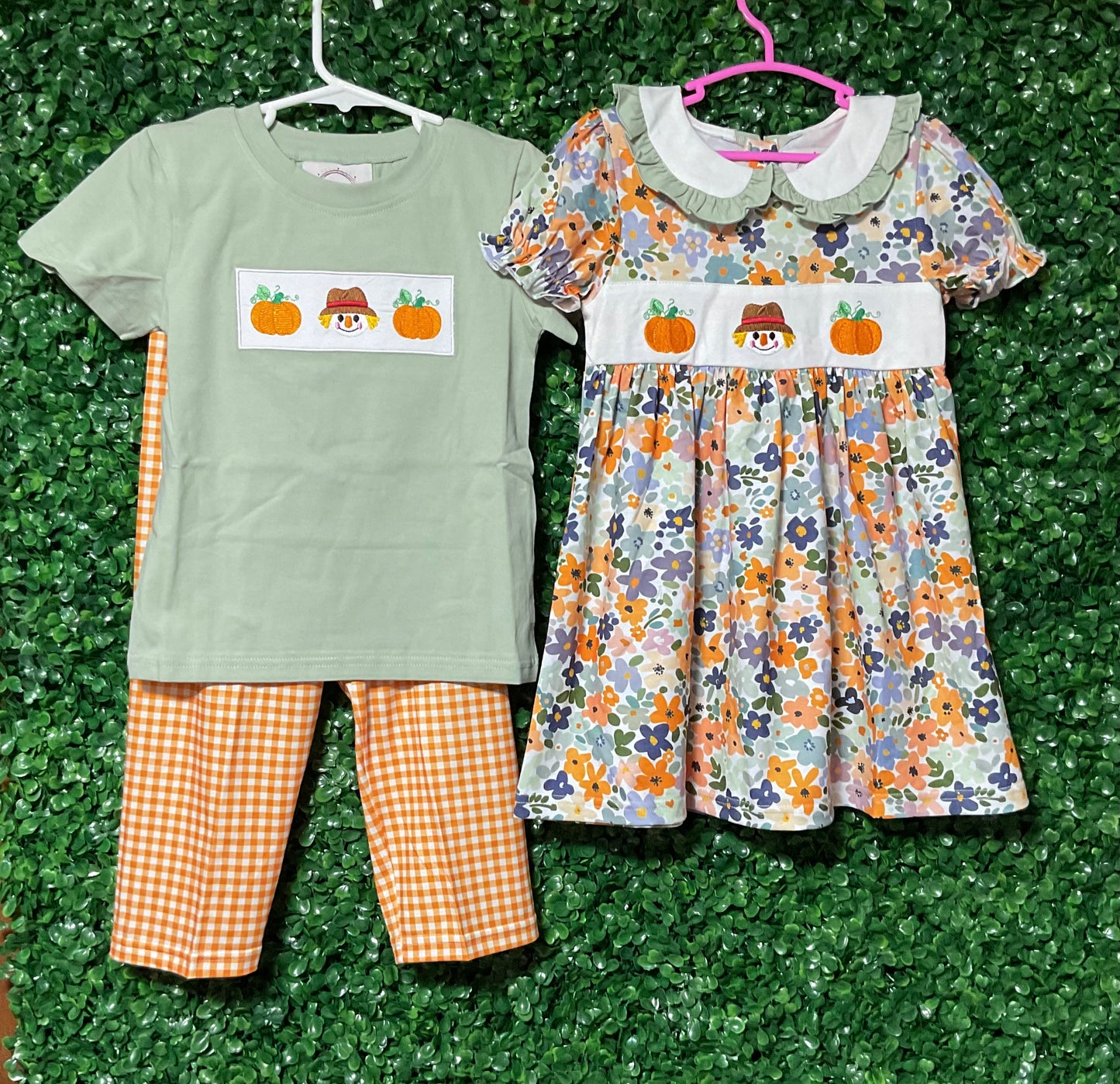 Scarecrow & Pumpkins Sibling Collection