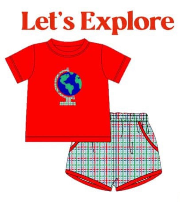 Let’s Explore Back To School Boy Short Set