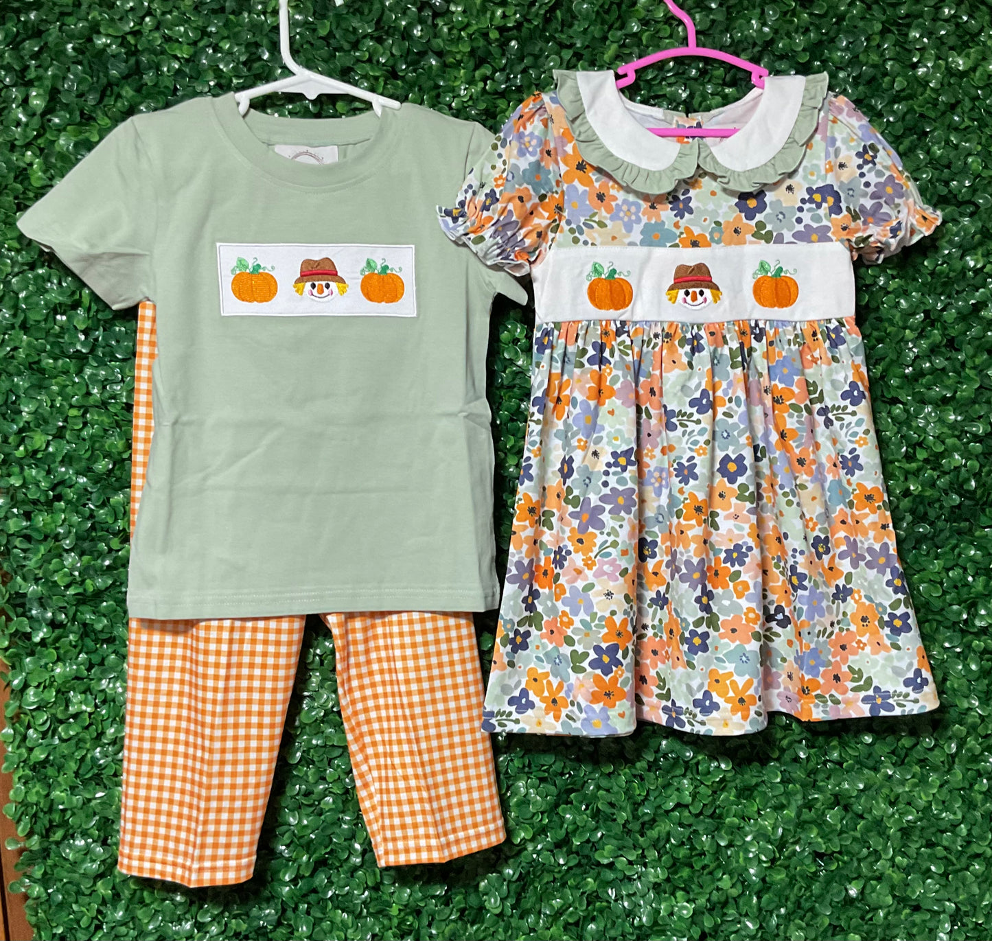 Scarecrow & Pumpkins Sibling Collection