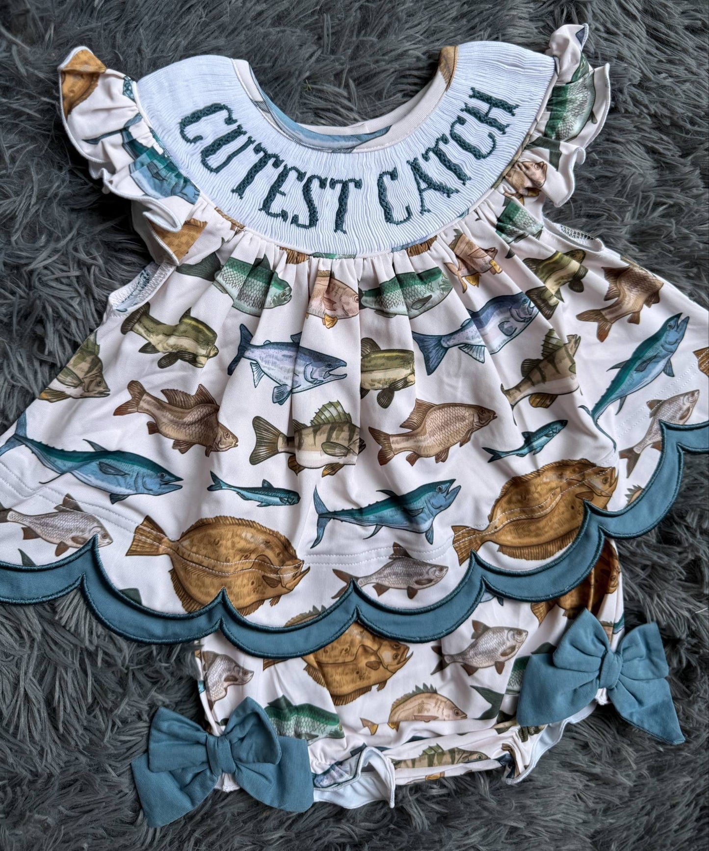Here Fishy Fishy Smock Sibling Collection