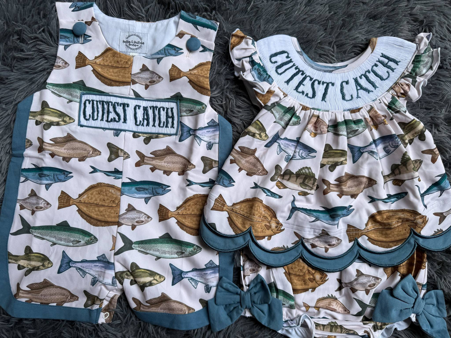 Here Fishy Fishy Smock Sibling Collection