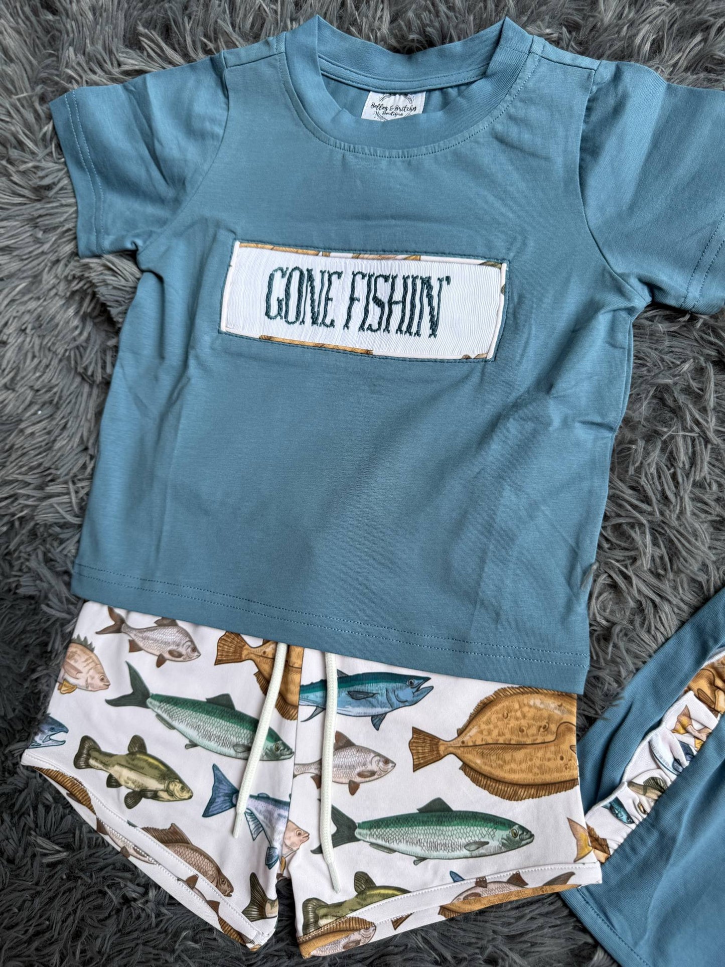 Here Fishy Fishy Smock Sibling Collection