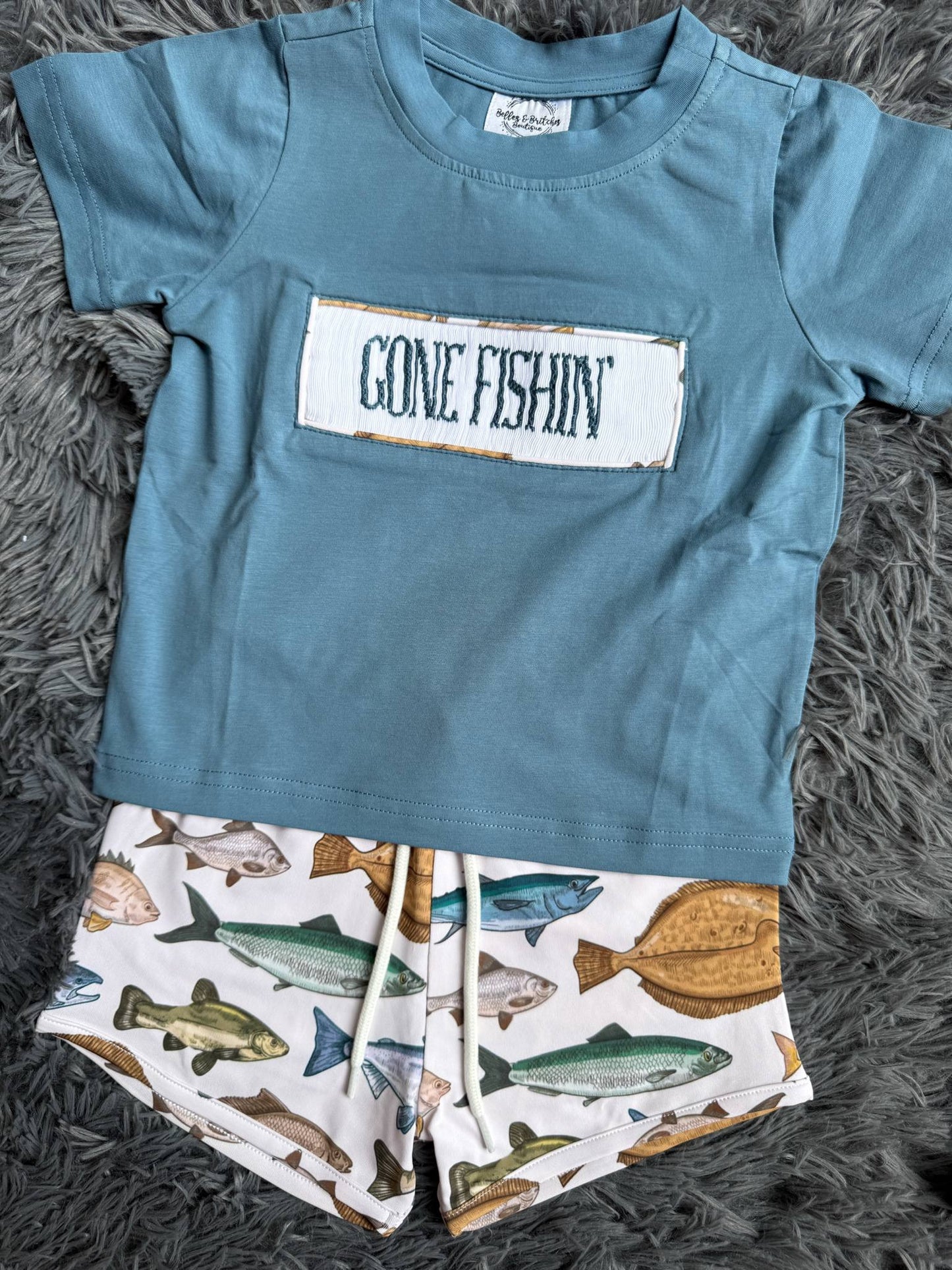 Here Fishy Fishy Smock Sibling Collection