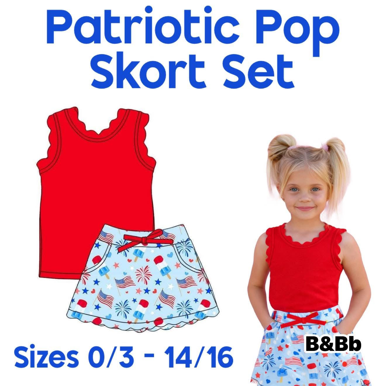 Patriotic Pop Skort Set