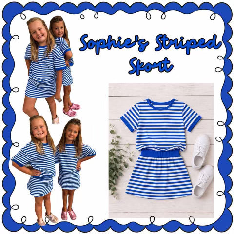 WS PO#78 Sophie’s Striped Skort ETA October to BBB