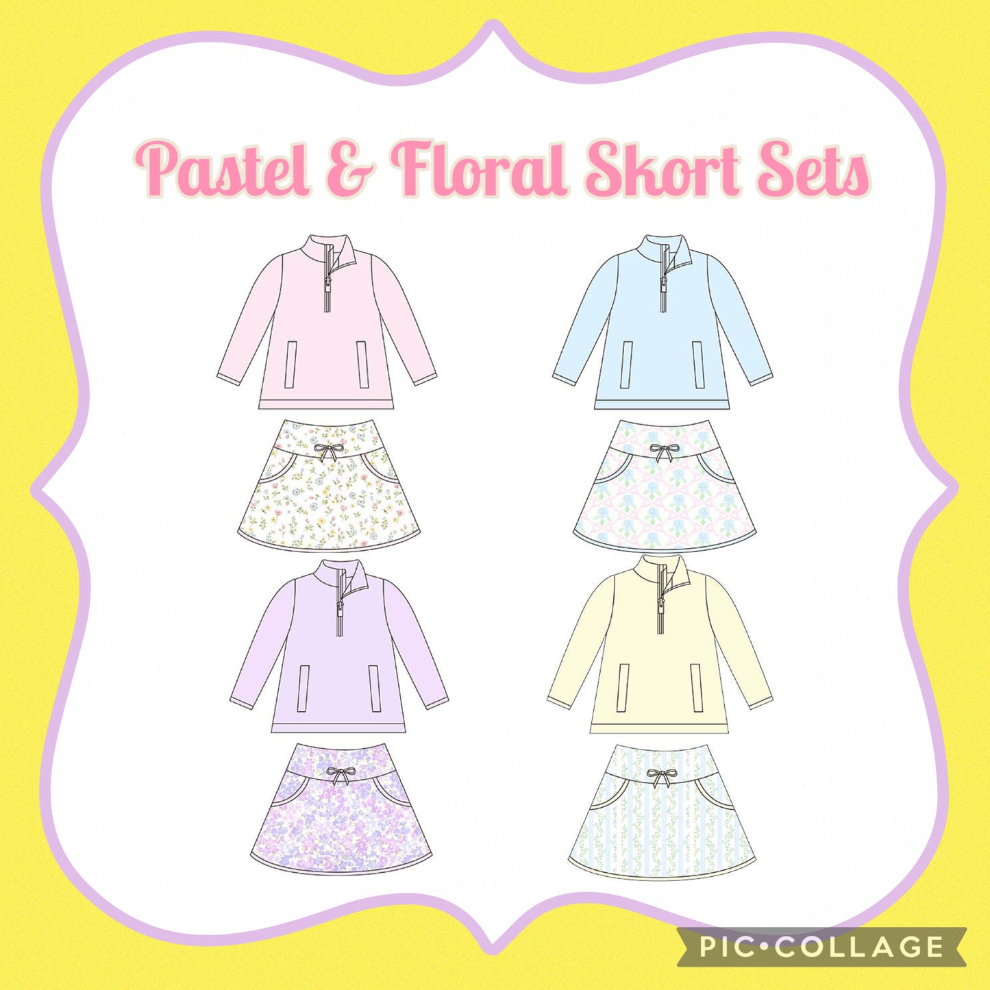 WS PO#22 Pastel & Floral Skort Sets ETA October to BBB