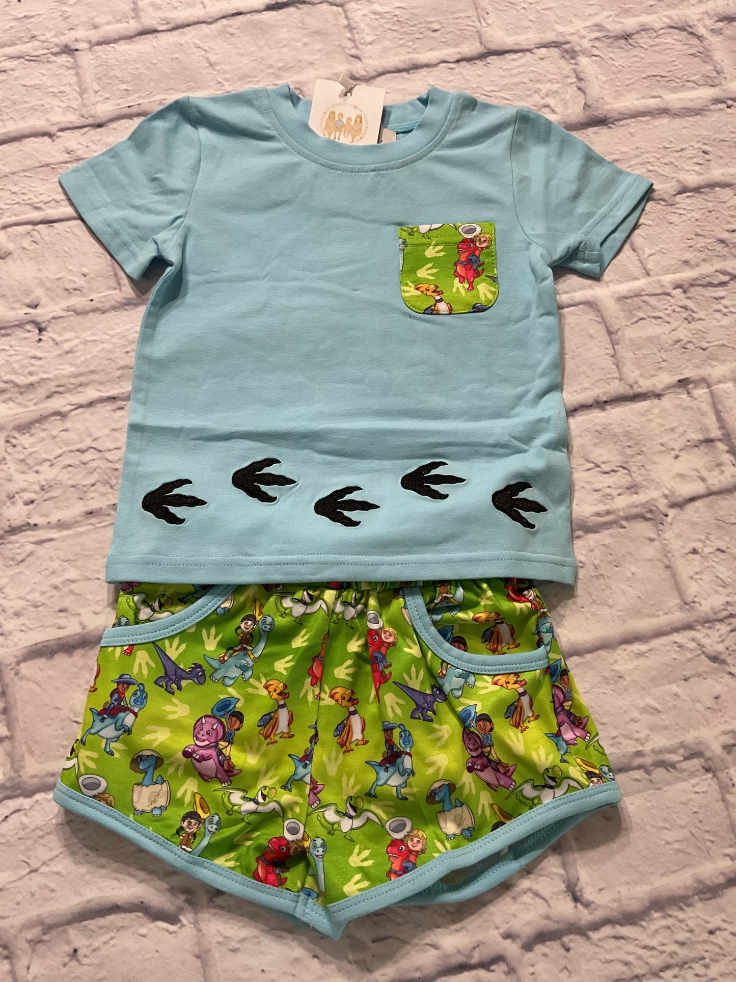 Dino Roundup Boy Short Set