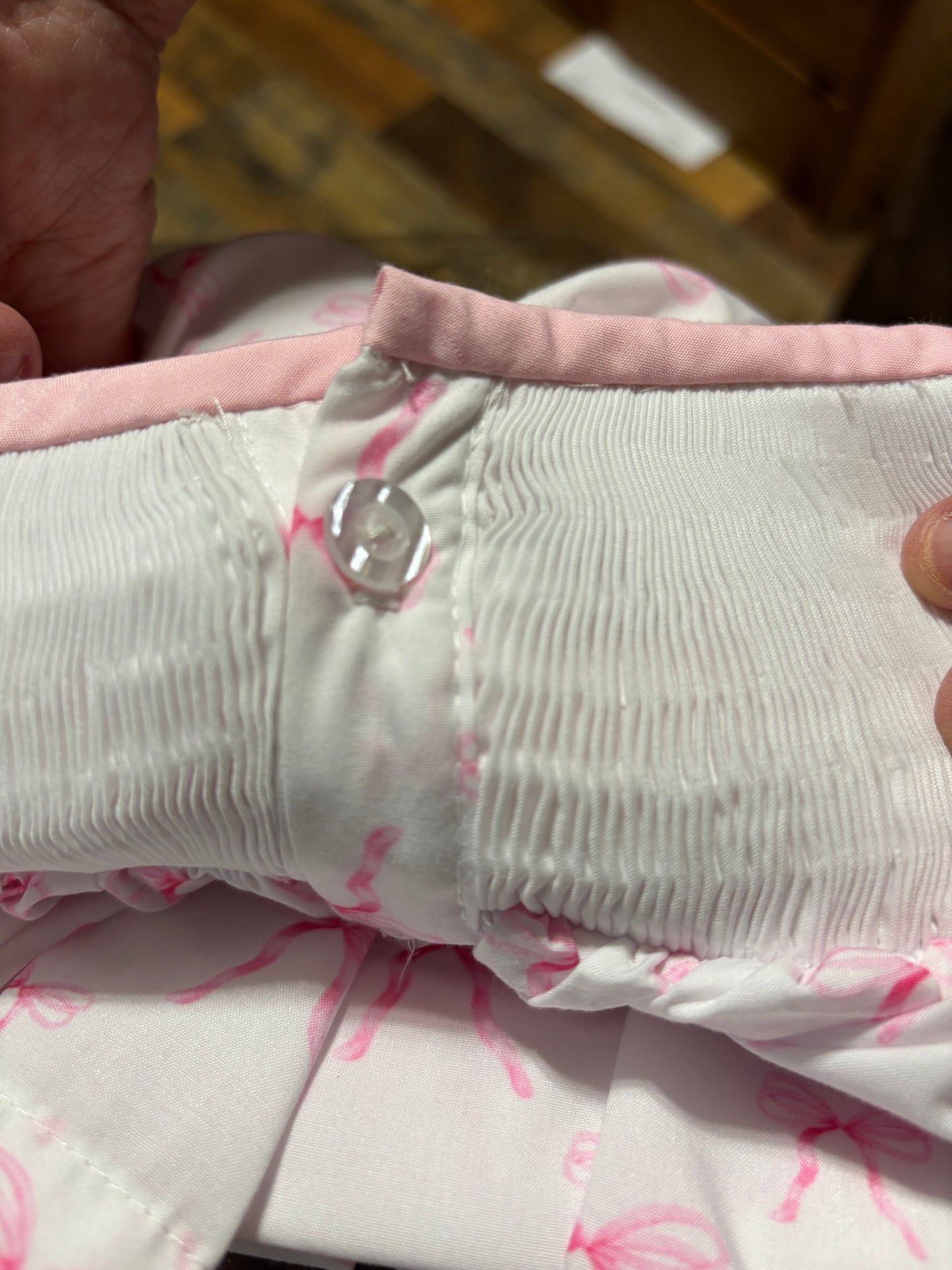 Preppy Pink Bows Smock