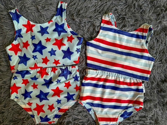 Patriotic Stars Sibling Swim Collection