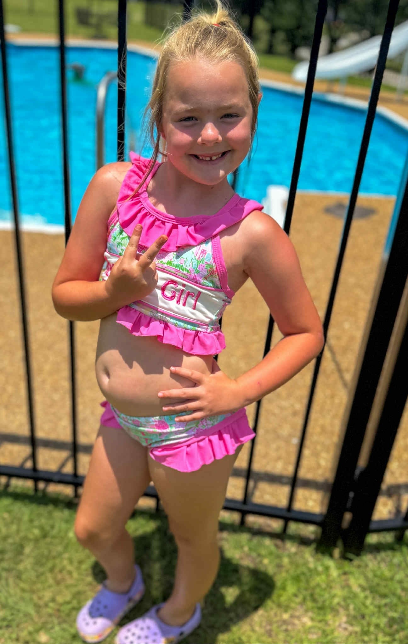 Mama’s Girl Embroidery Swim