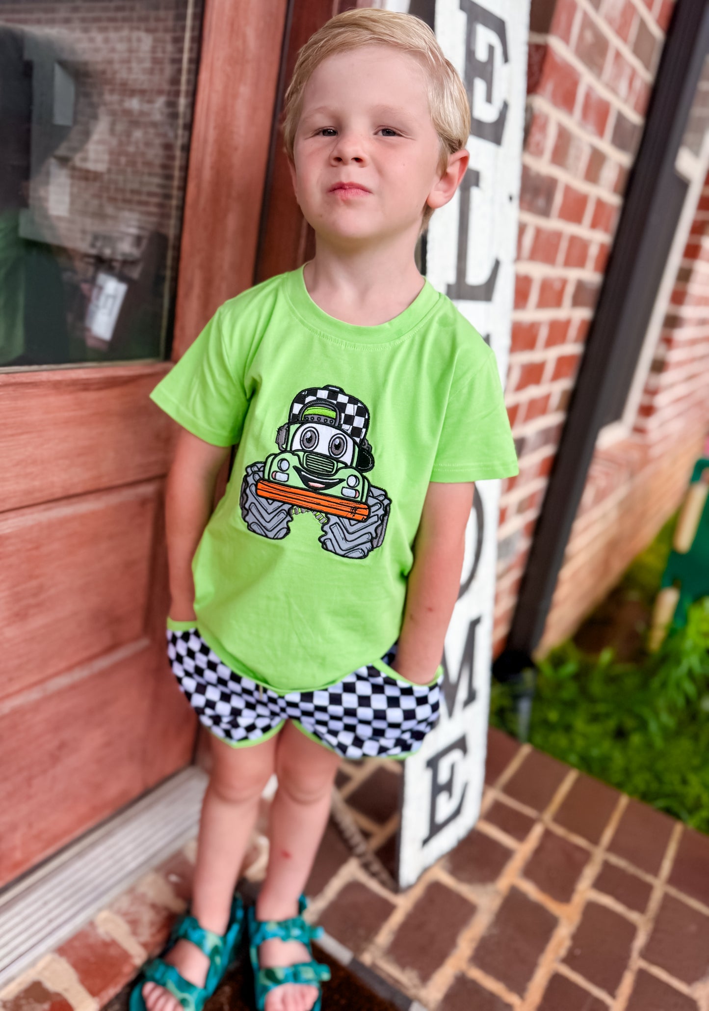 SnapBack Appliqué Boy Short Set