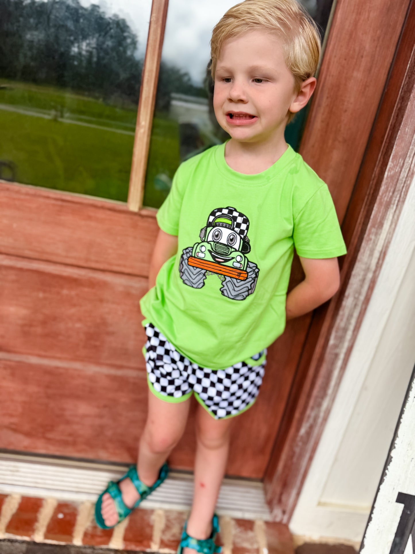 SnapBack Appliqué Boy Short Set
