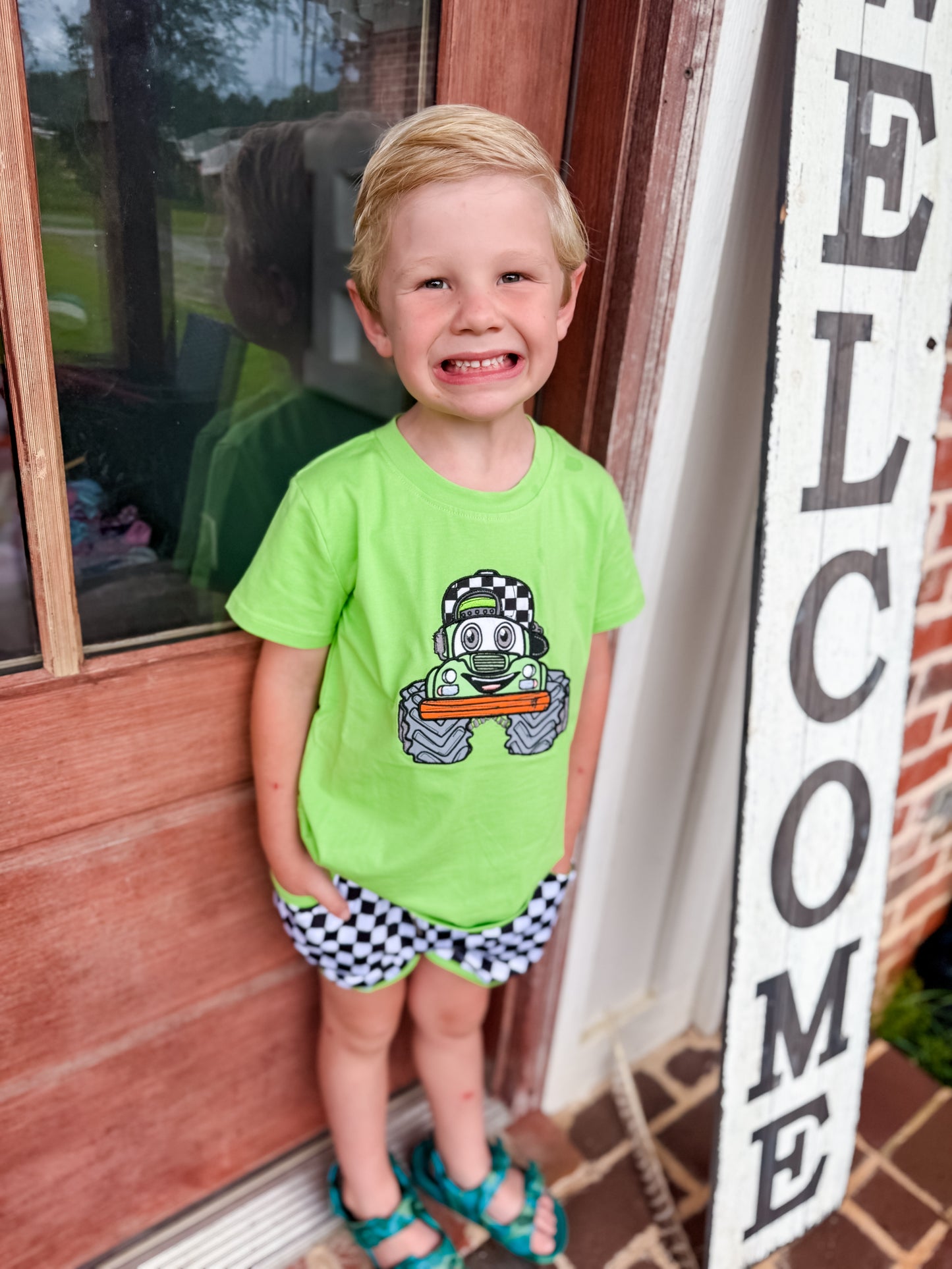 SnapBack Appliqué Boy Short Set