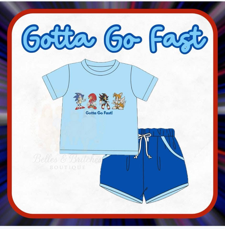 Gotta Go Fast Boy Short Set