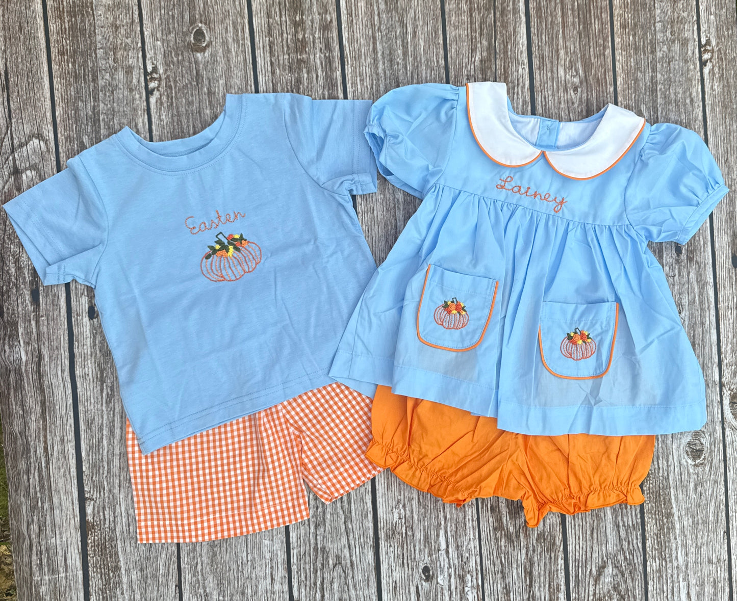 Mama’s Pumpkin Collection – Boy & Girl Sibling Matching Outfits