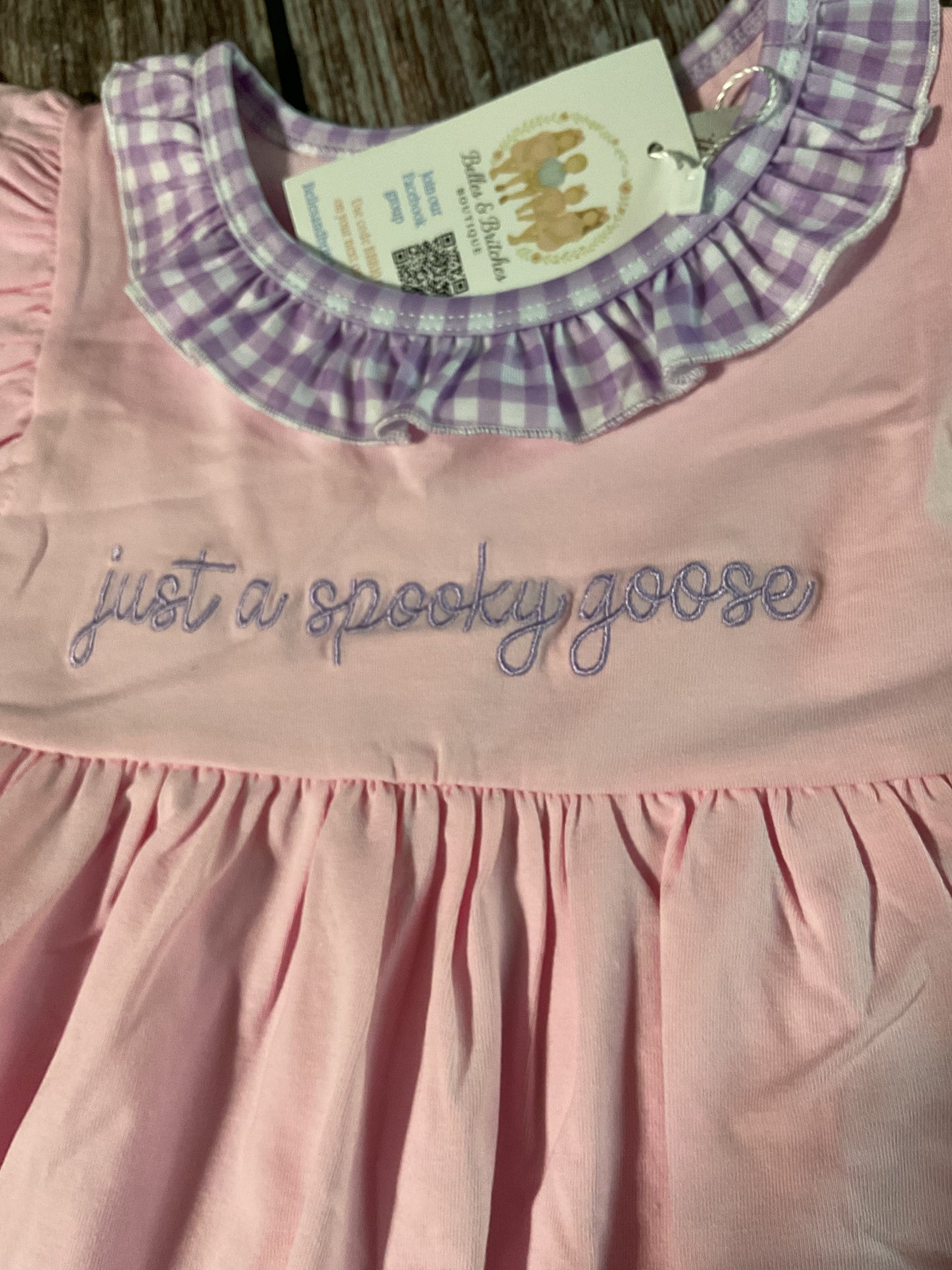 Just A Spooky Goose Girl Short Set