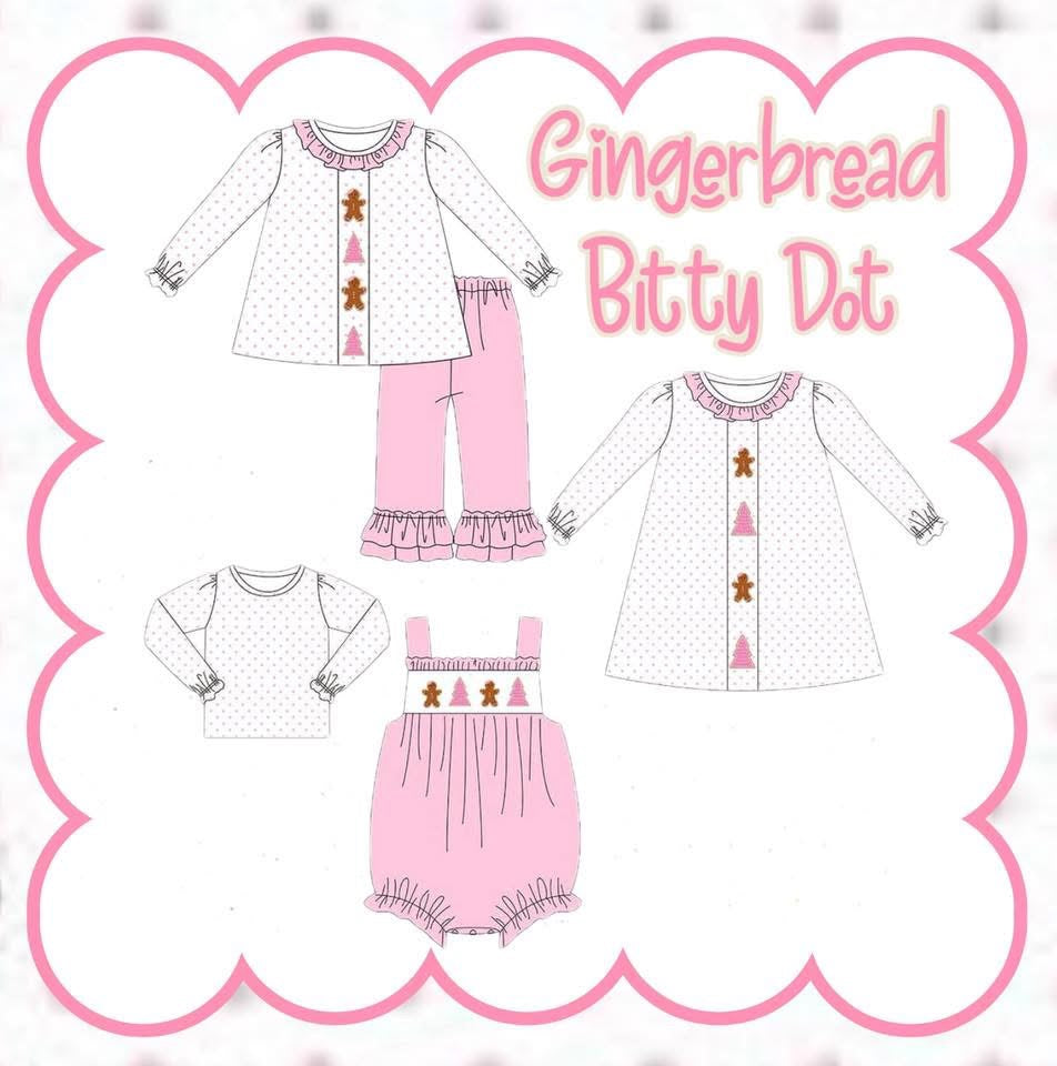 Gingerbread Bitty Dot 2pc Bubble Set