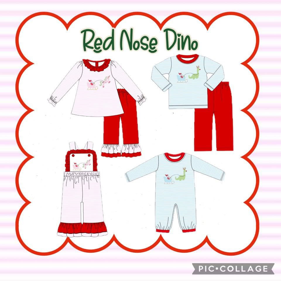 Red Nose Unicorn Girl Pants Set