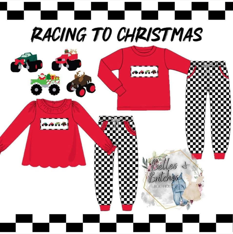 Racing To Christmas Boy Pants Set