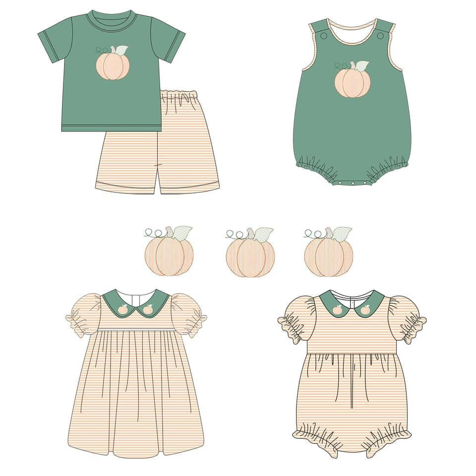Pumpkin Stripes Sibling Collection