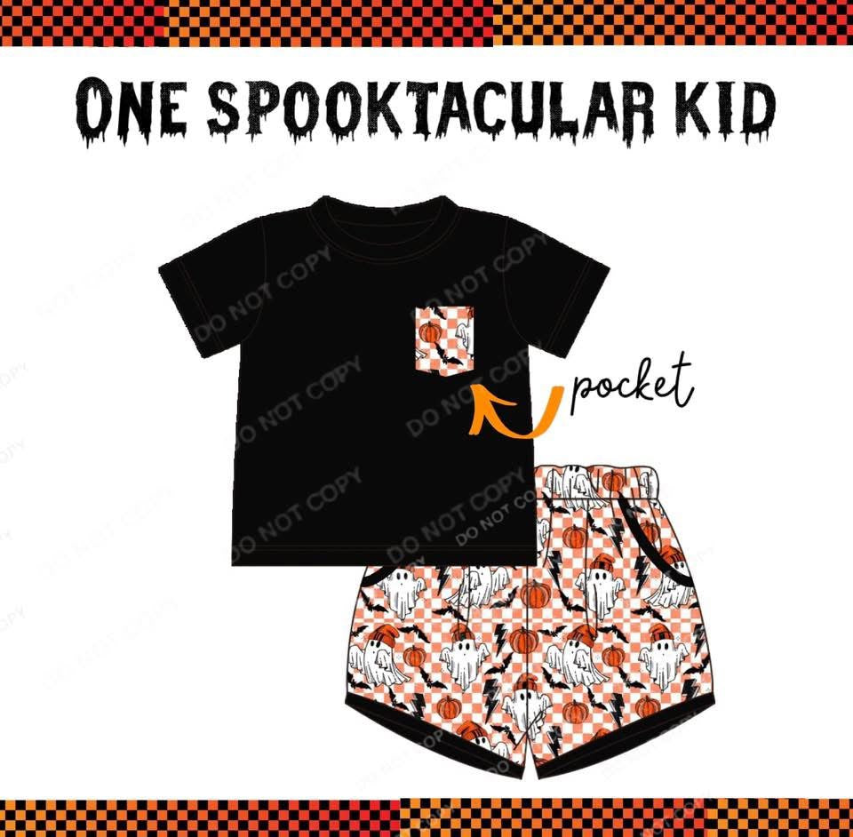 One Spooktacular Kid Boy Short Set