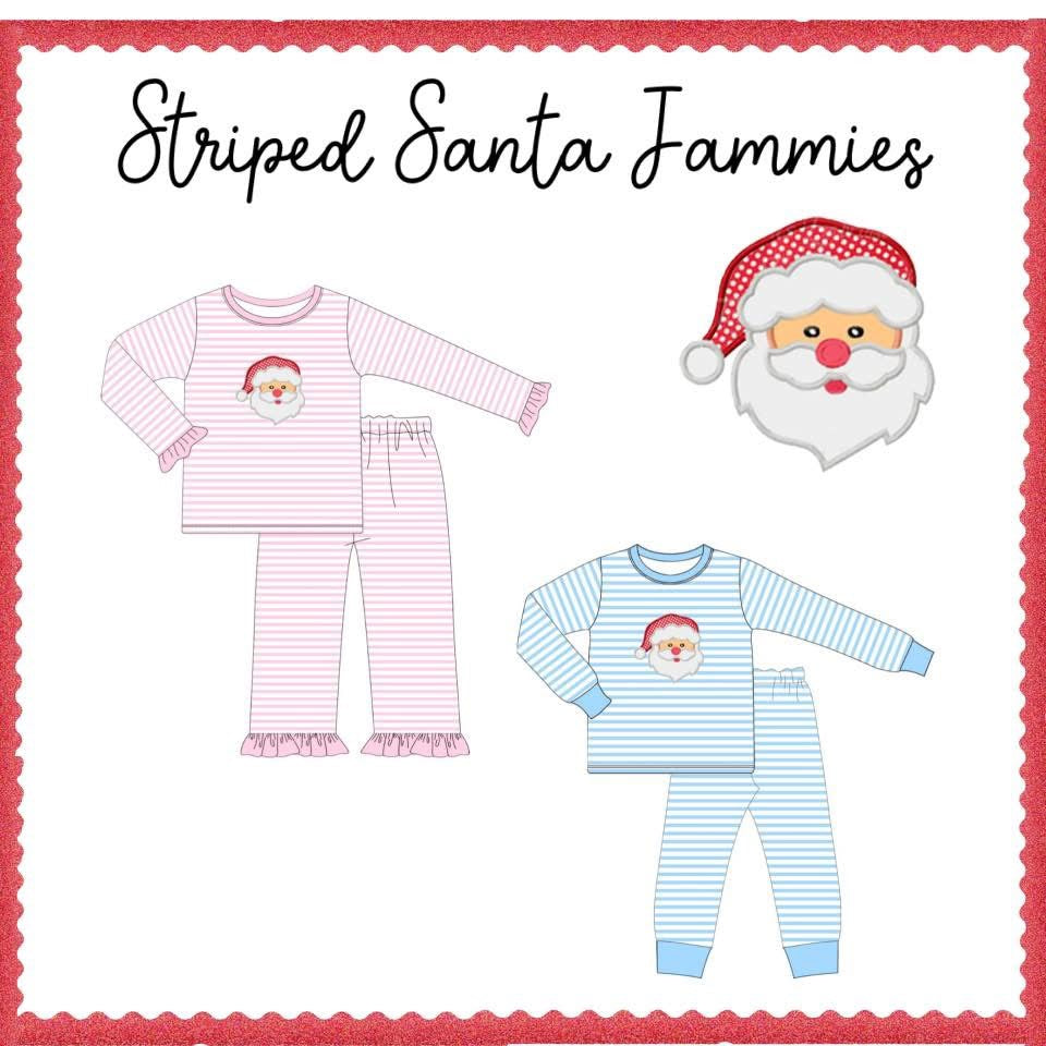 Striped Santa Sibling Jammies