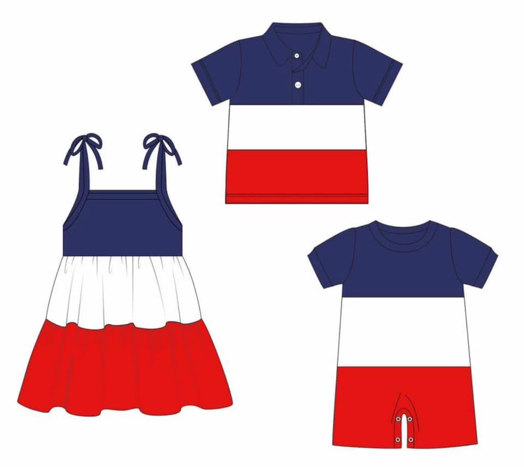 Colorblock Red, White & Blue Collection
