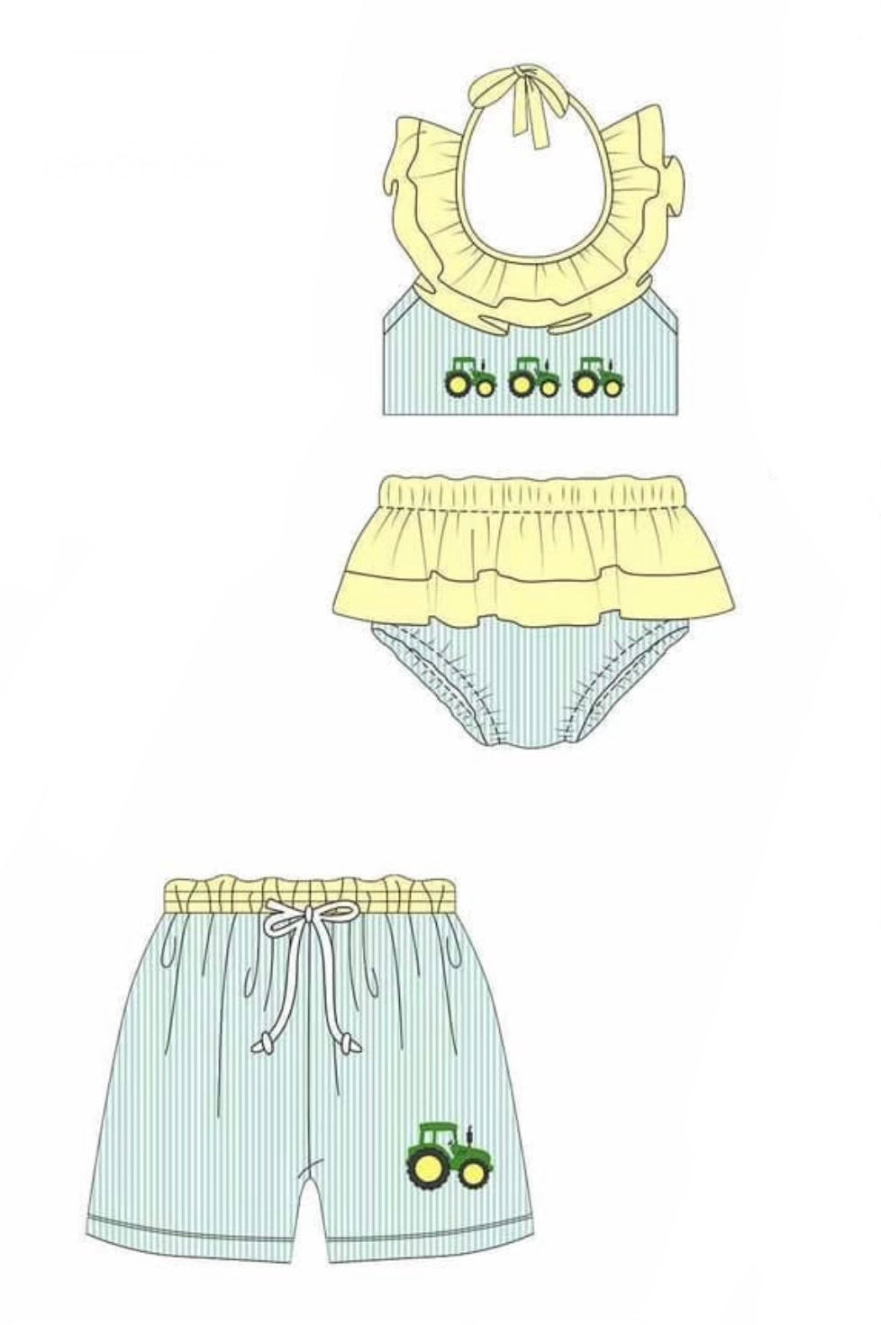 Tractor Trio Swim Collection