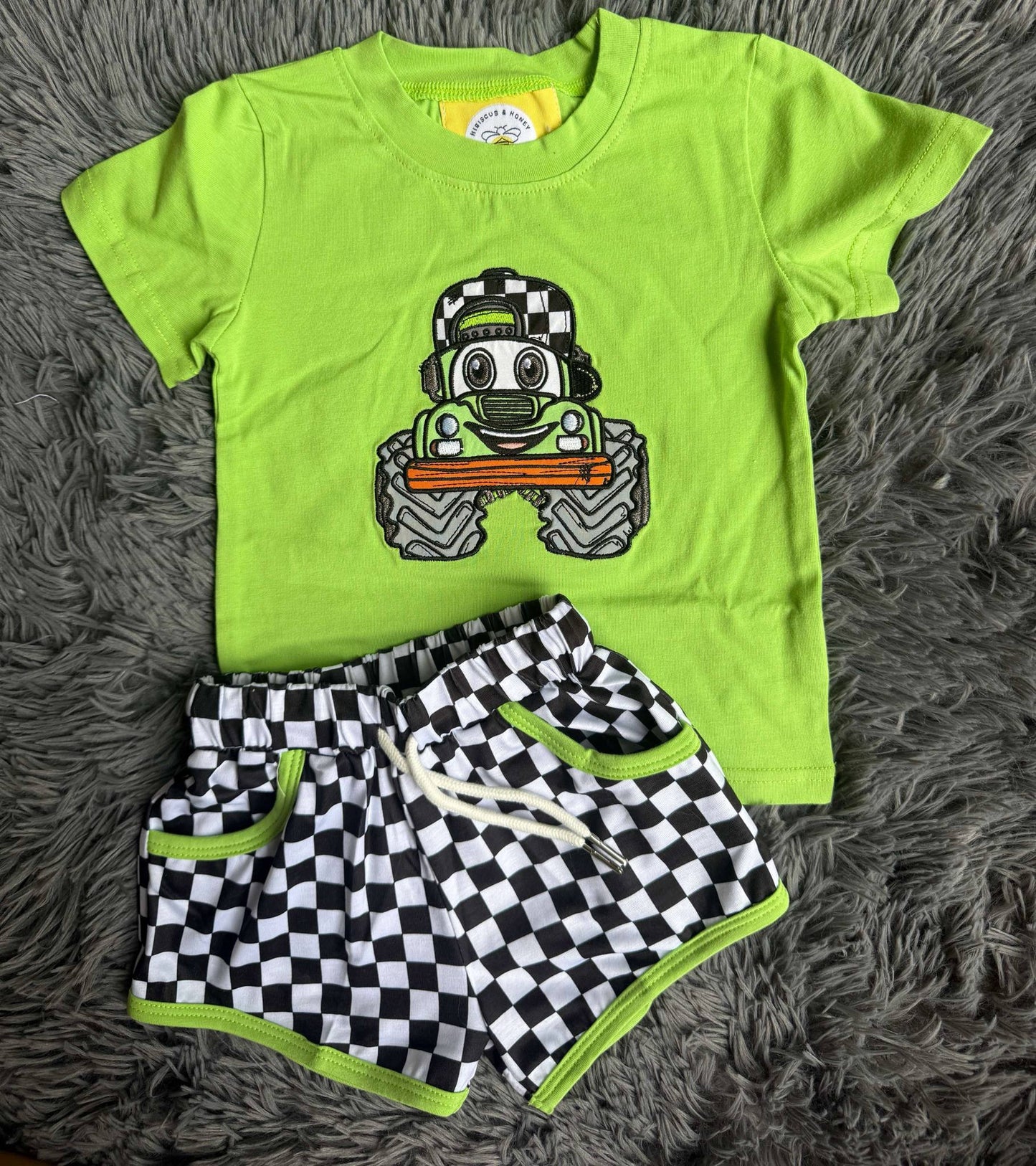 SnapBack Appliqué Boy Short Set