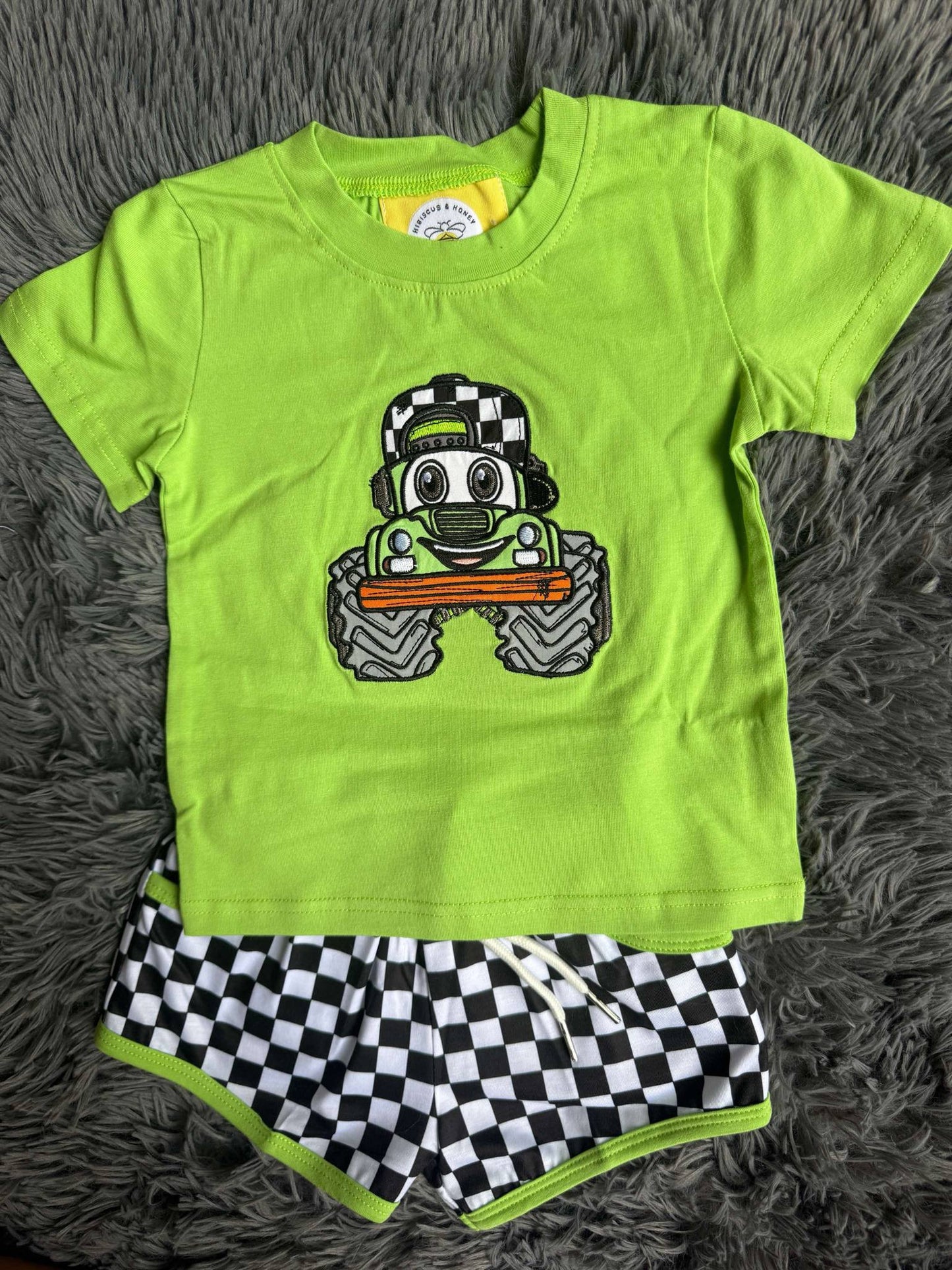 SnapBack Appliqué Boy Short Set