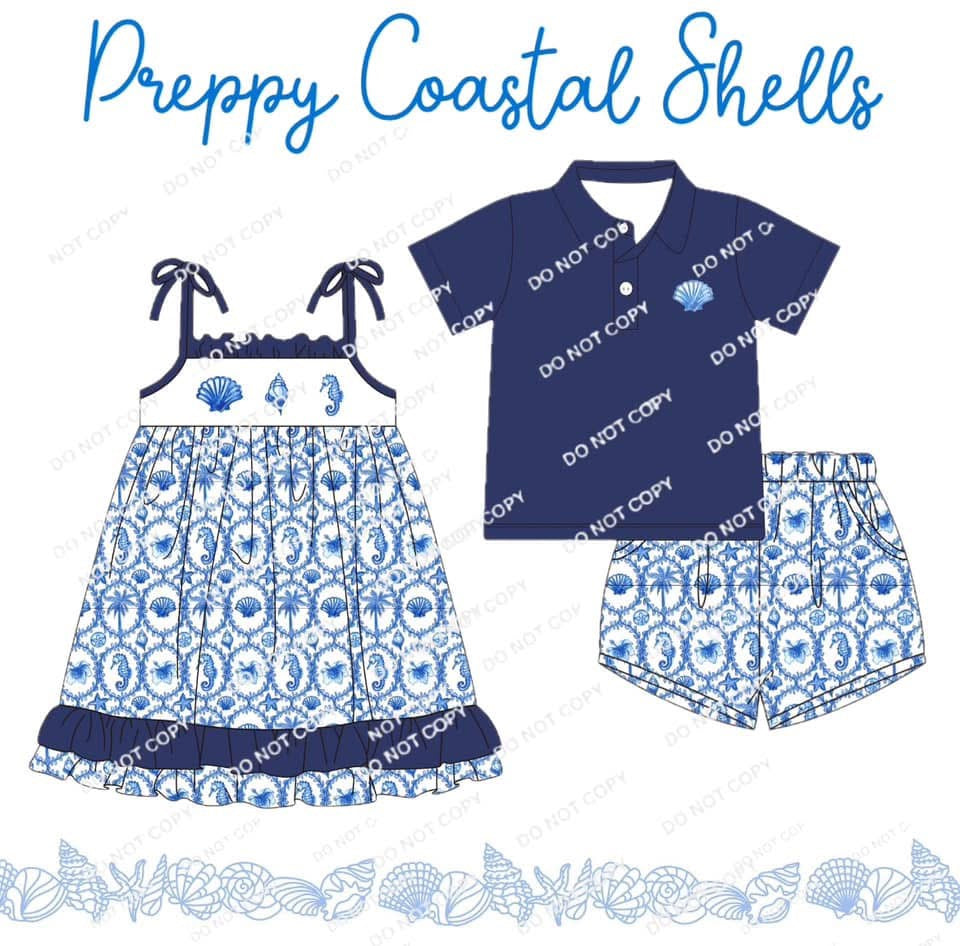 Preppy Coastal Shells Collection