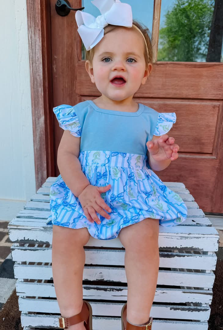 Blue Bow Floral Sister Collection
