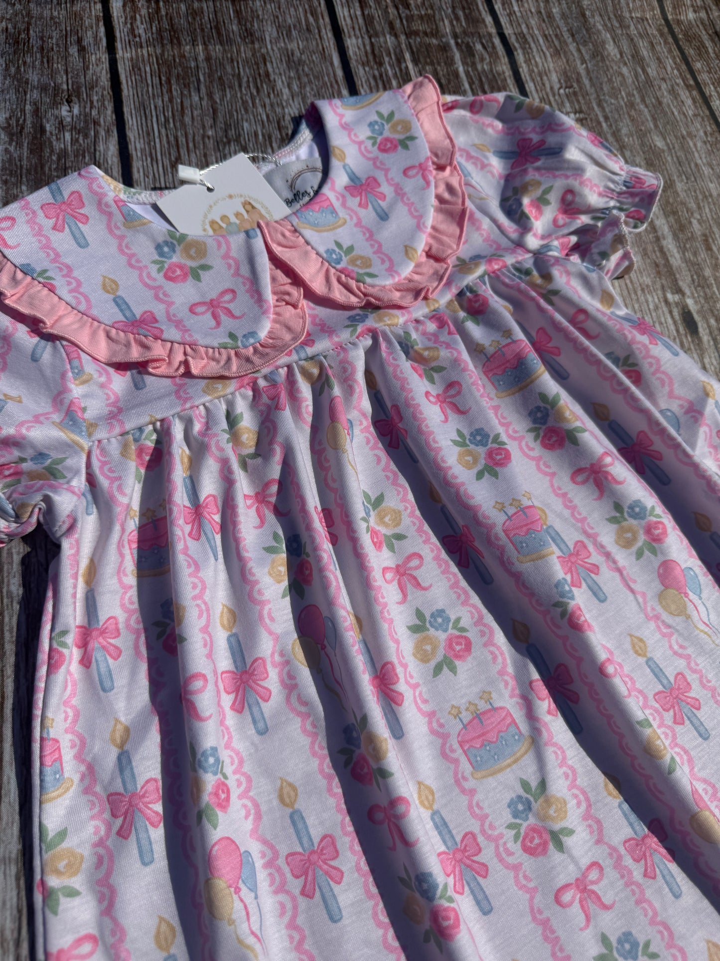 Birthday Beauty Girls Ruffle Dress