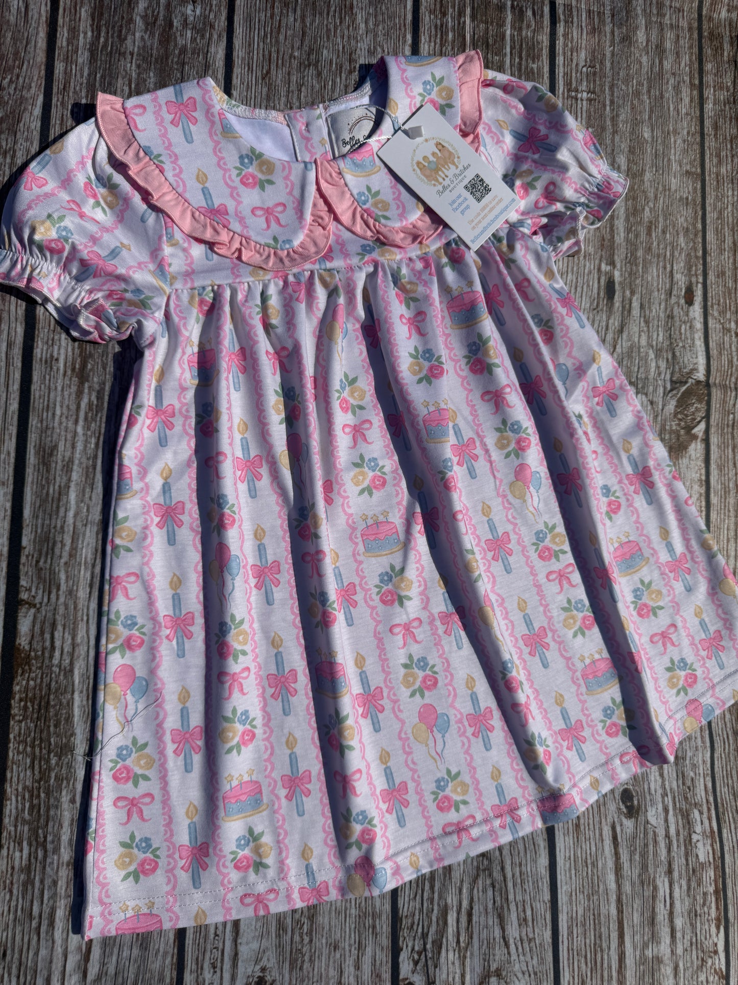Birthday Beauty Girls Ruffle Dress