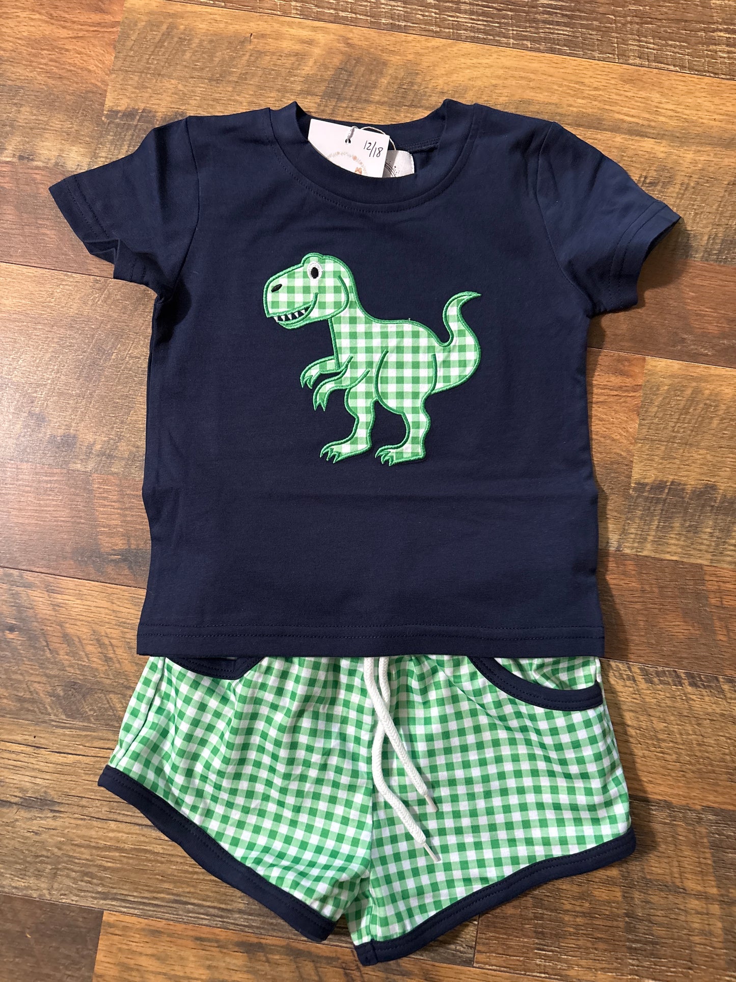 Dino Stomp Boy Short Set