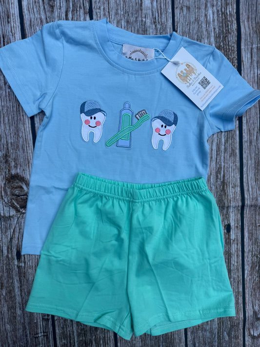 Sweet Tooth Kids Dental Boy Short Set