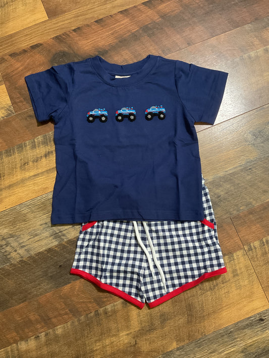 Monster Truck Patriotic Boy Set