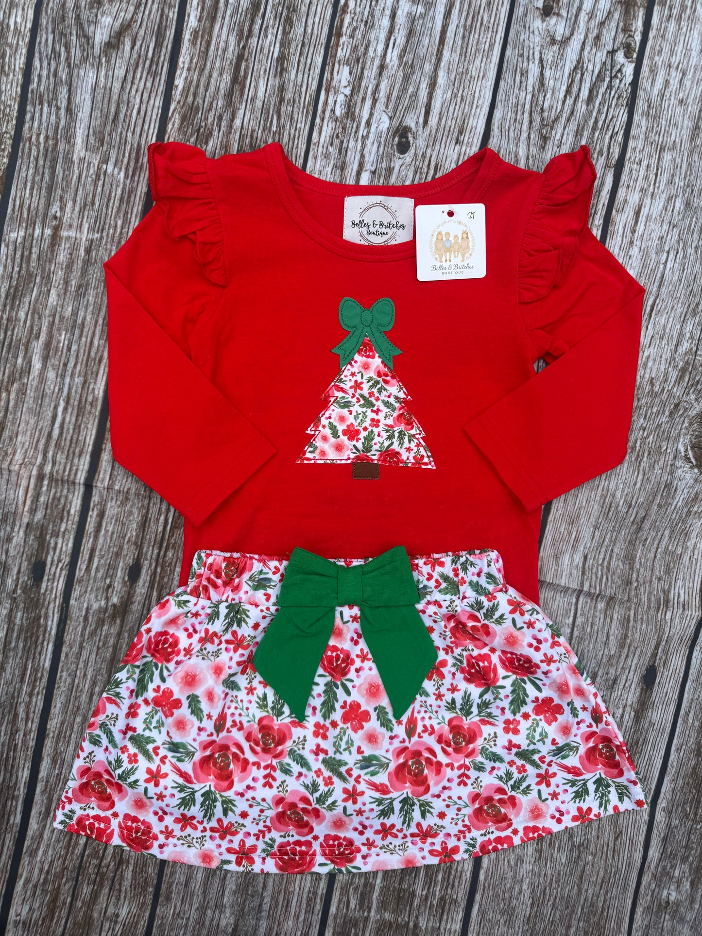 Holiday Blooms Skort Set