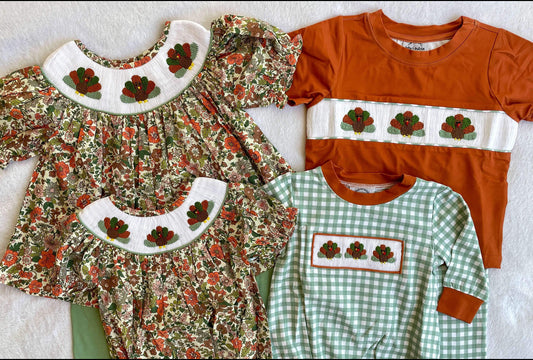 Smocked Thanksgiving Turkey Collection