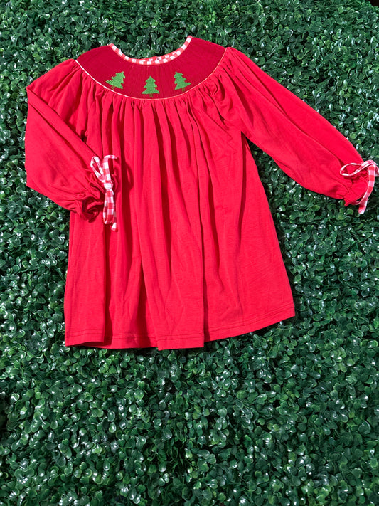 Oh Christmas Tree Smocked Top