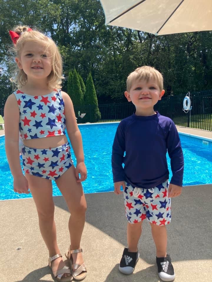 Patriotic Stars Sibling Swim Collection