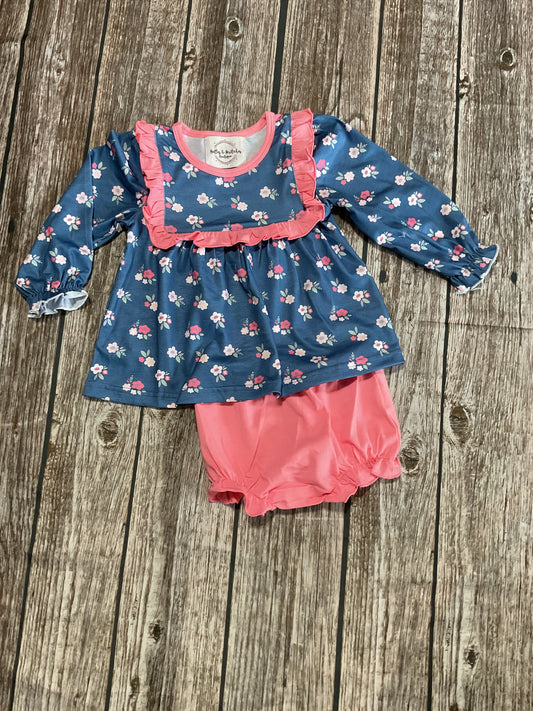 Midnight Blooms Girl Bloomer Set