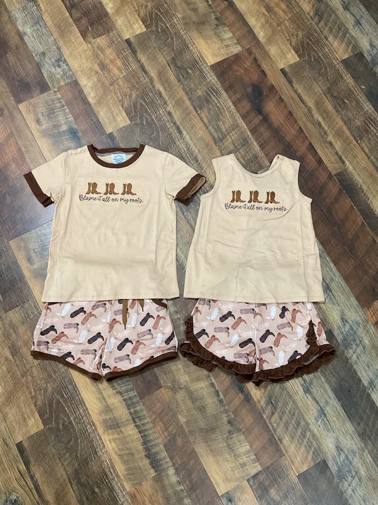 Blame It On My Roots Short Set