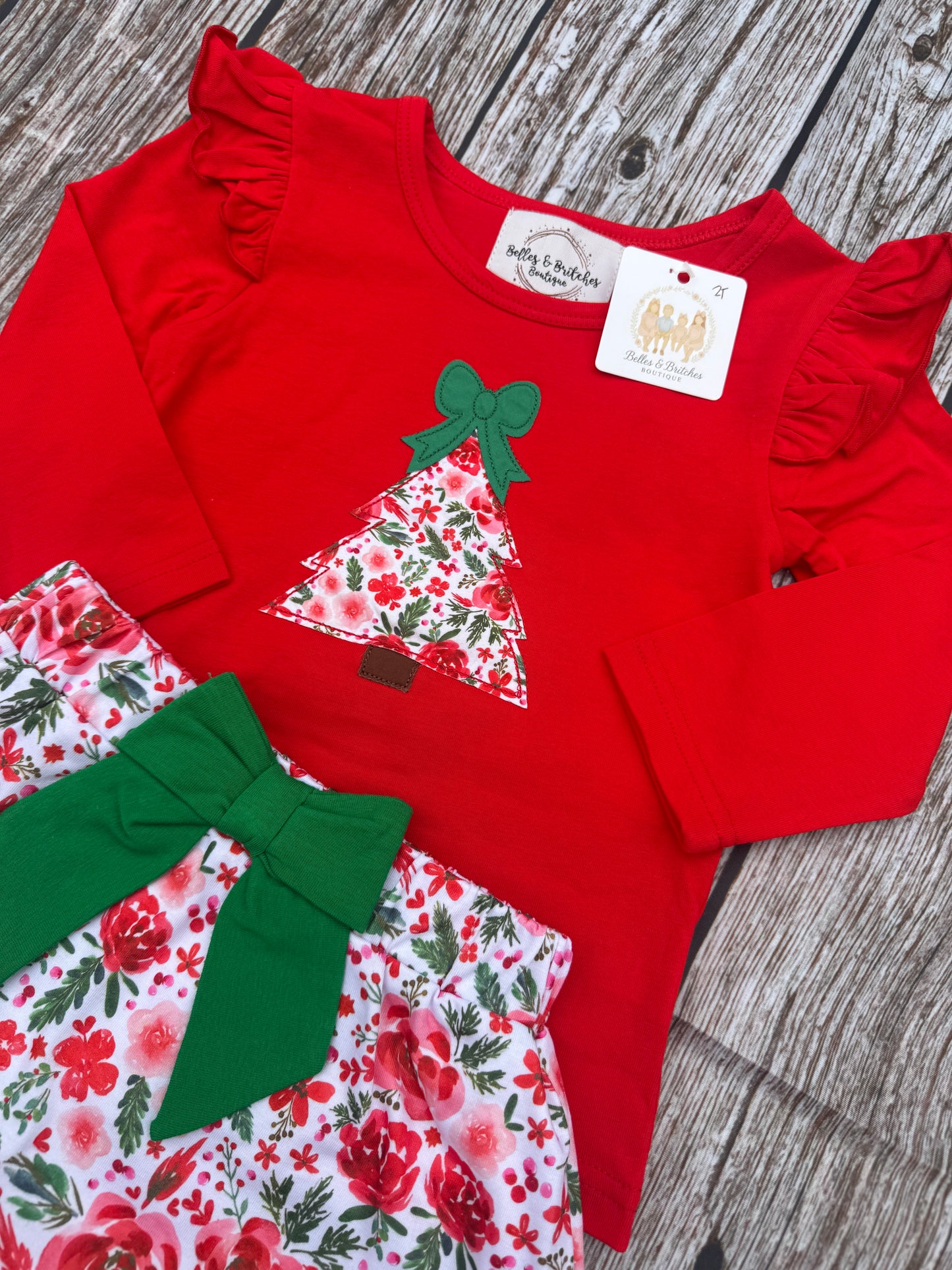Holiday Blooms Skort Set